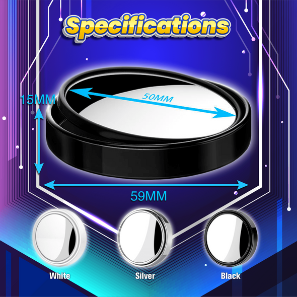 Ellen Adjustable Blind Spot Mirror (2 PCS)